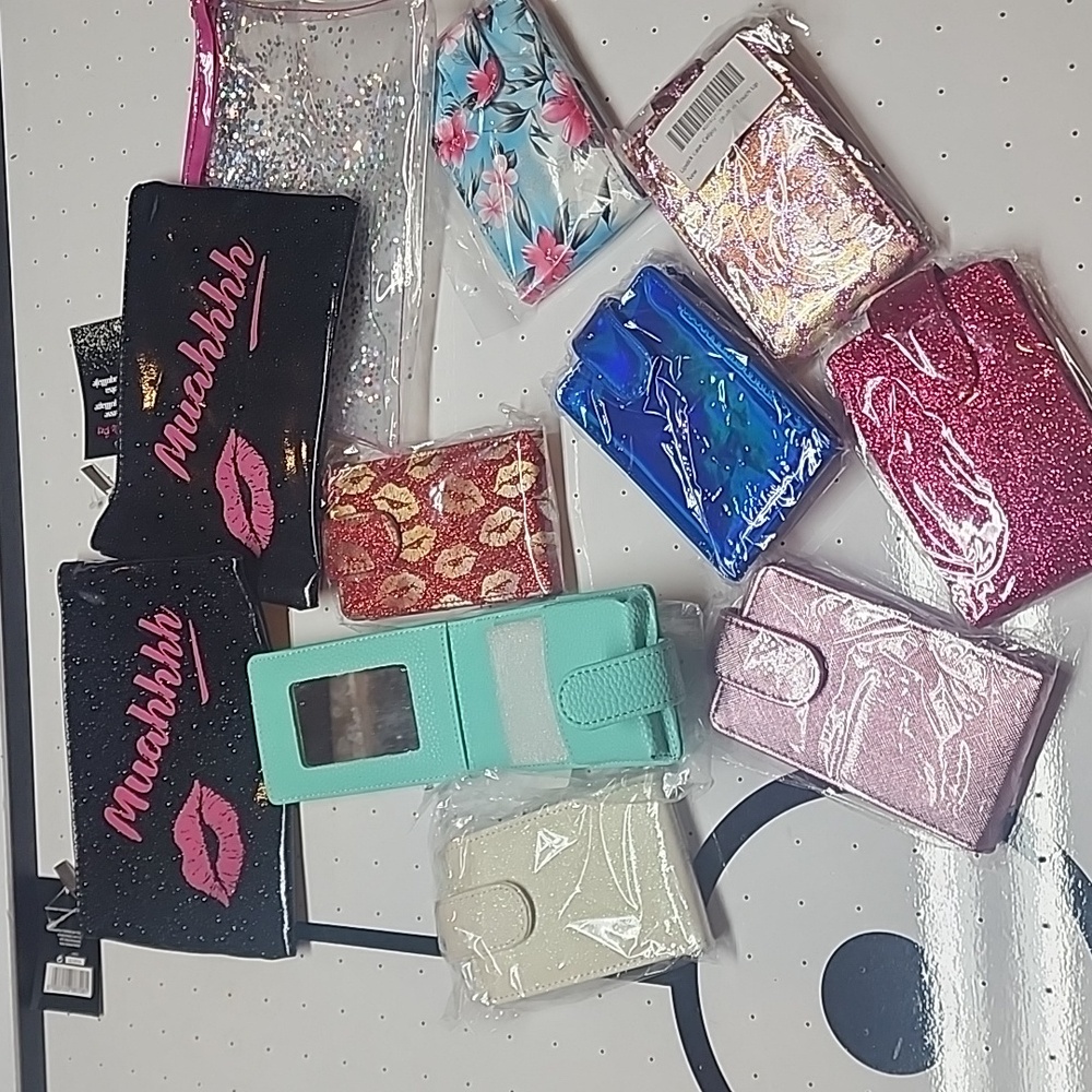 Lipstick holders and makeup bags